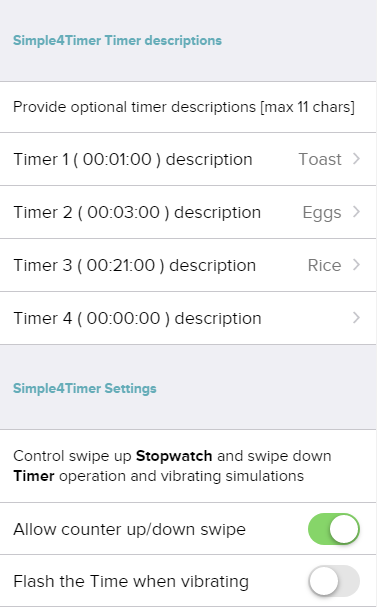 timer description